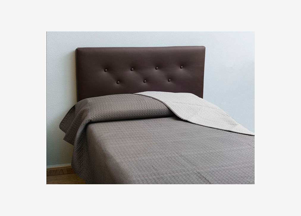 Colcha reversible toscana gris 235x260cm para cama de 135cm