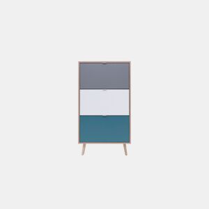 Sapateira com 3 compartimentos TILE
