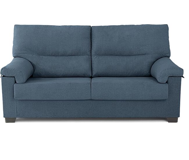 Sofá de tela 3 plazas zip color azul - conforama