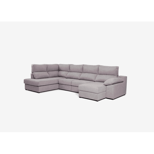 Sofá de canto com cama DEXTER esquerda 5 lugares cinza Sofá de canto com cama DEXTER esquerda 5 lugares cinza