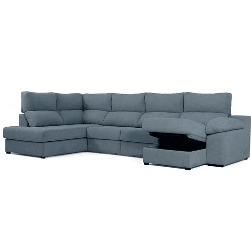 Sofá de canto com cama DEXTER esquerda 5 lugares antracite Sofá de canto com cama DEXTER esquerda 5 lugares antracite