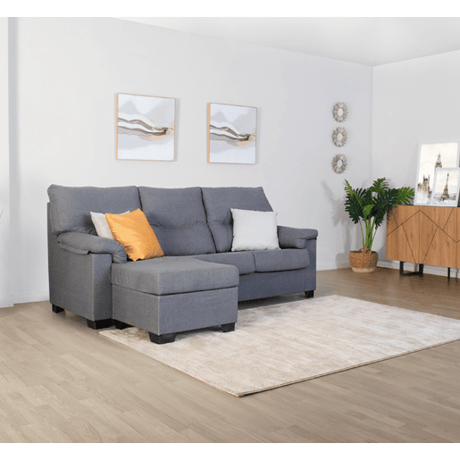Chaise longue ZIP reversível 3 lugares antracite