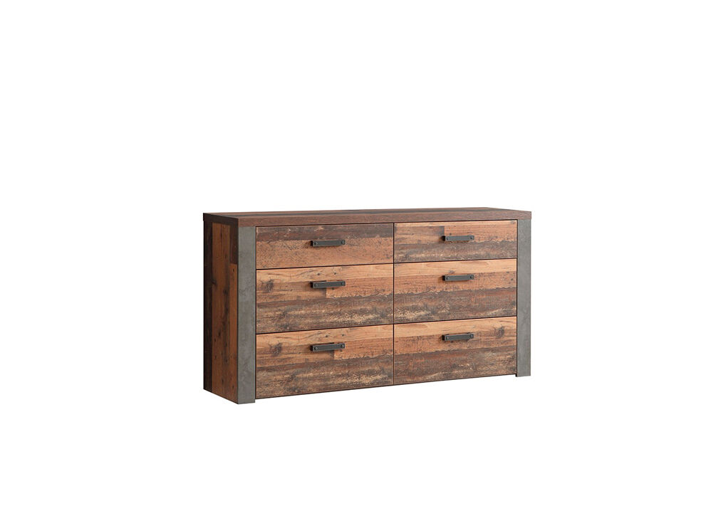 Cómoda doble con 6 cajones NELEKE