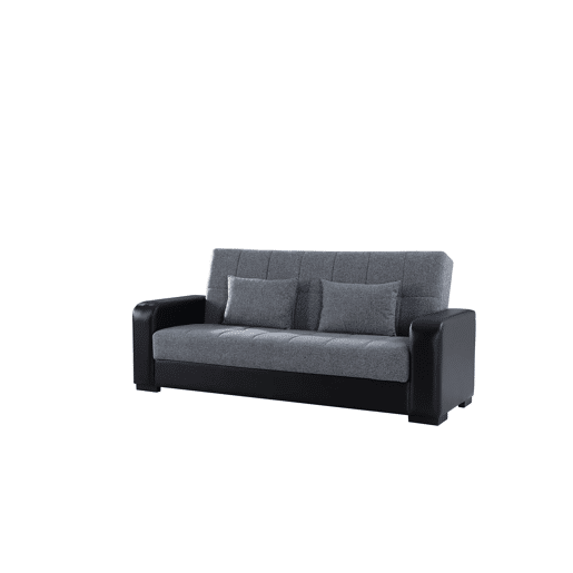 Sofá cama PRIMA 3 lugares preto cinza Sofá cama PRIMA 3 lugares preto cinza