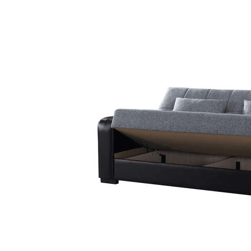 Sofá cama PRIMA 3 lugares preto cinza Sofá cama PRIMA 3 lugares preto cinza