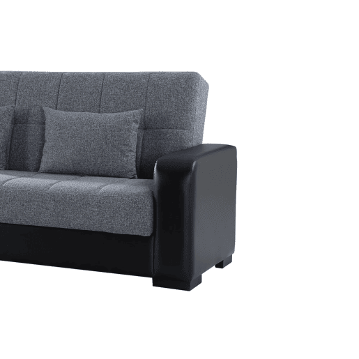 Sofá cama PRIMA 3 lugares preto cinza Sofá cama PRIMA 3 lugares preto cinza