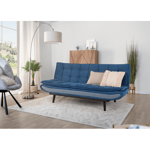 Sofá cama EVA 3 lugares cor azul