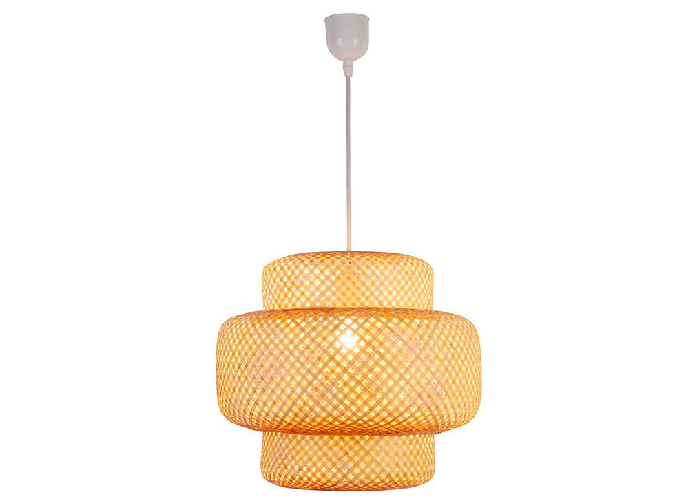 Lámpara de techo DORAMU mimbre natural