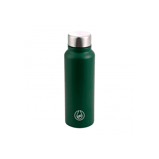 Garrafa 750 ml verde aço inoxidável