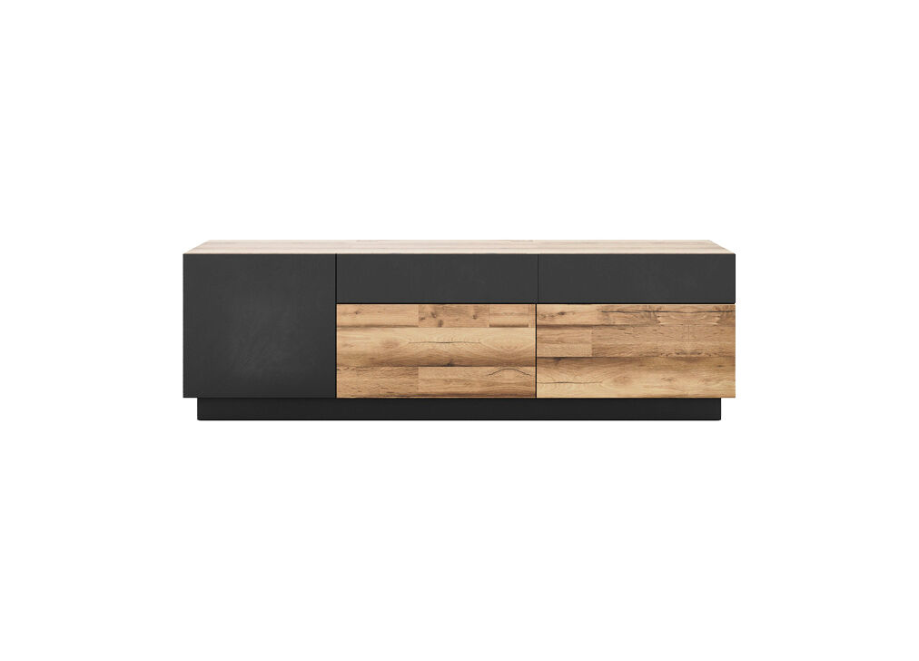 Mueble de tv sion antracita y roble