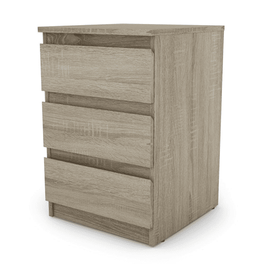 Mesa de cabeceira com 3 gavetas OSLO Mesa de cabeceira com 3 gavetas OSLO