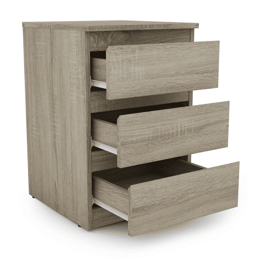 Mesa de cabeceira com 3 gavetas OSLO Mesa de cabeceira com 3 gavetas OSLO