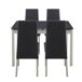 Conjunto de mesa TOKYO extensible con 4 sillas Conjunto de mesa TOKYO extensible con 4 sillas Negro