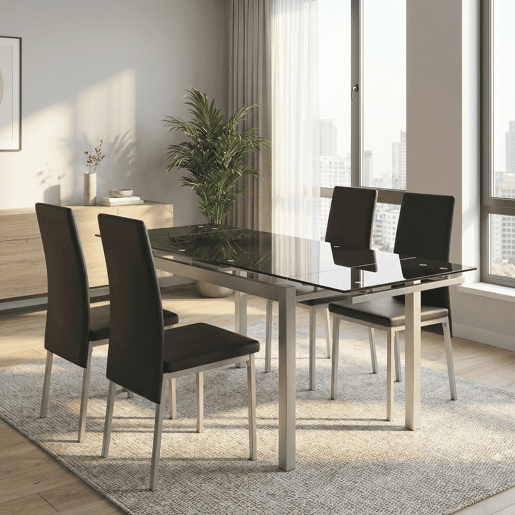 Conjunto de mesa extensível com 4 cadeiras TOKYO