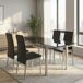 Conjunto de mesa TOKYO extensible con 4 sillas Conjunto de mesa TOKYO extensible con 4 sillas Negro