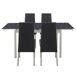 Conjunto de mesa TOKYO extensible con 4 sillas Conjunto de mesa TOKYO extensible con 4 sillas Negro