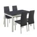 Conjunto de mesa TOKYO extensible con 4 sillas Conjunto de mesa TOKYO extensible con 4 sillas Negro