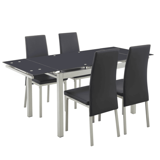 Conjunto de mesa extensível com 4 cadeiras TOKYO