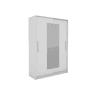 Roupeiro YORK portas deslizantes com espelho 150x195cm branco