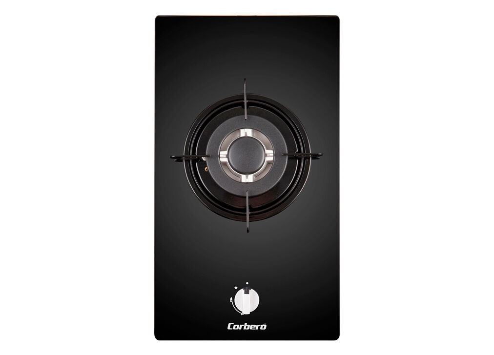 Placa cristal gas CORBERÓ CPCGY101DN 1 zona 32cm negro