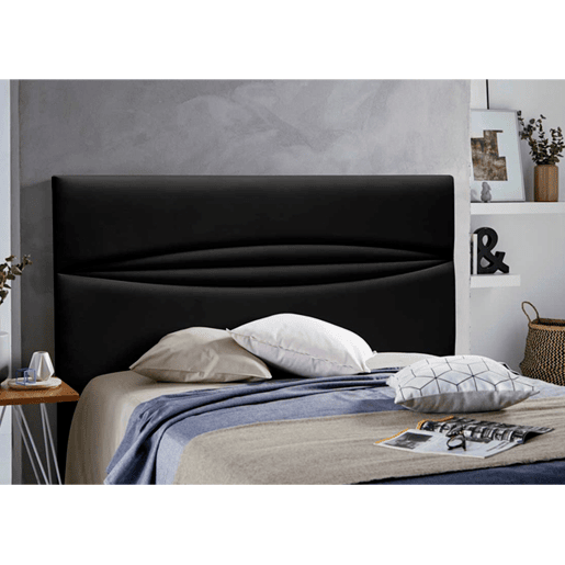 Cabeceira DAKAR pele sintética preto 160x120cm