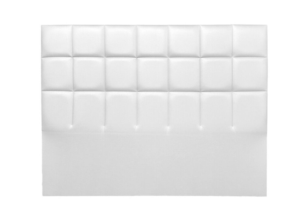 Cabecero miami piel sintética blanco 160x120cm - conforama