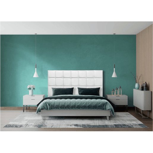 Cabeceira MIAMI pele sintética branco 160x120cm