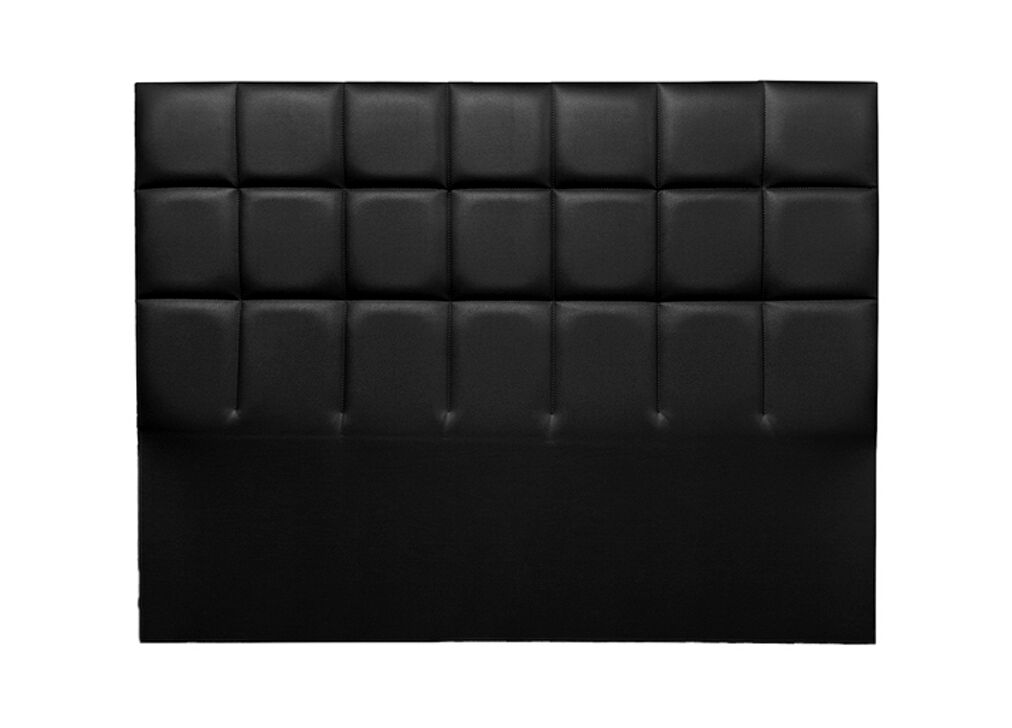 Cabecero miami piel sintética negro 160x120cm - conforama