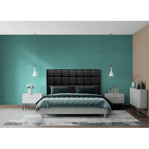 Cabeceira MIAMI pele sintética preto 160x120cm