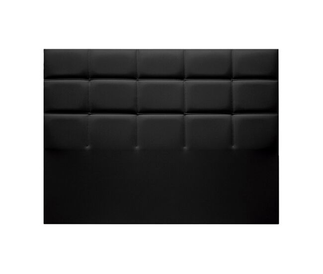 Cabecero KENTUCKY piel sintética negro 160x120cm