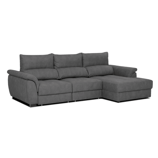 Chaise longue BENSON com cama dereita 4 lugares antracite
