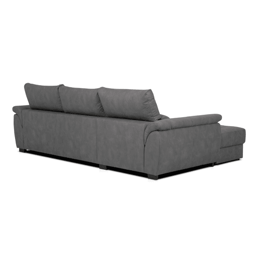Chaise longue BENSON com cama esquerda 4 lugares antracite Chaise longue BENSON com cama esquerda 4 lugares antracite