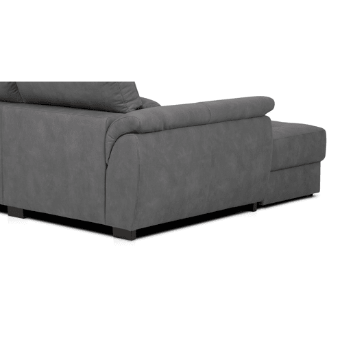 Chaise longue BENSON com cama esquerda 4 lugares antracite Chaise longue BENSON com cama esquerda 4 lugares antracite