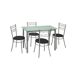 Conjunto de mesa con 4 sillas MILAN Conjunto de mesa con 4 sillas MILAN Blanco/ Negro