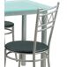 Conjunto de mesa con 4 sillas MILAN Conjunto de mesa con 4 sillas MILAN Blanco/ Negro