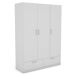 Armario OSLO puertas batientes y 2 cajones144x200cm blanco Armario OSLO puertas batientes y 2 cajones144x200cm blanco Blanco