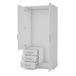 Armario DUNA 2 puertas batientes con espejo Armario DUNA 2 puertas batientes con espejo Blanco