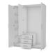 Armario DUNA 2 puertas batientes con espejo Armario DUNA 2 puertas batientes con espejo Blanco