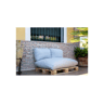 Conjunto de 3 almofadas para paletes COZY cinza claro