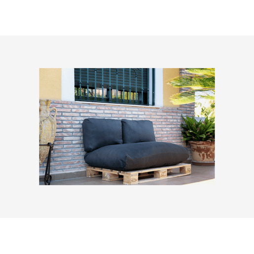 Conjunto de 3 almofadas para paletes COZY antracite