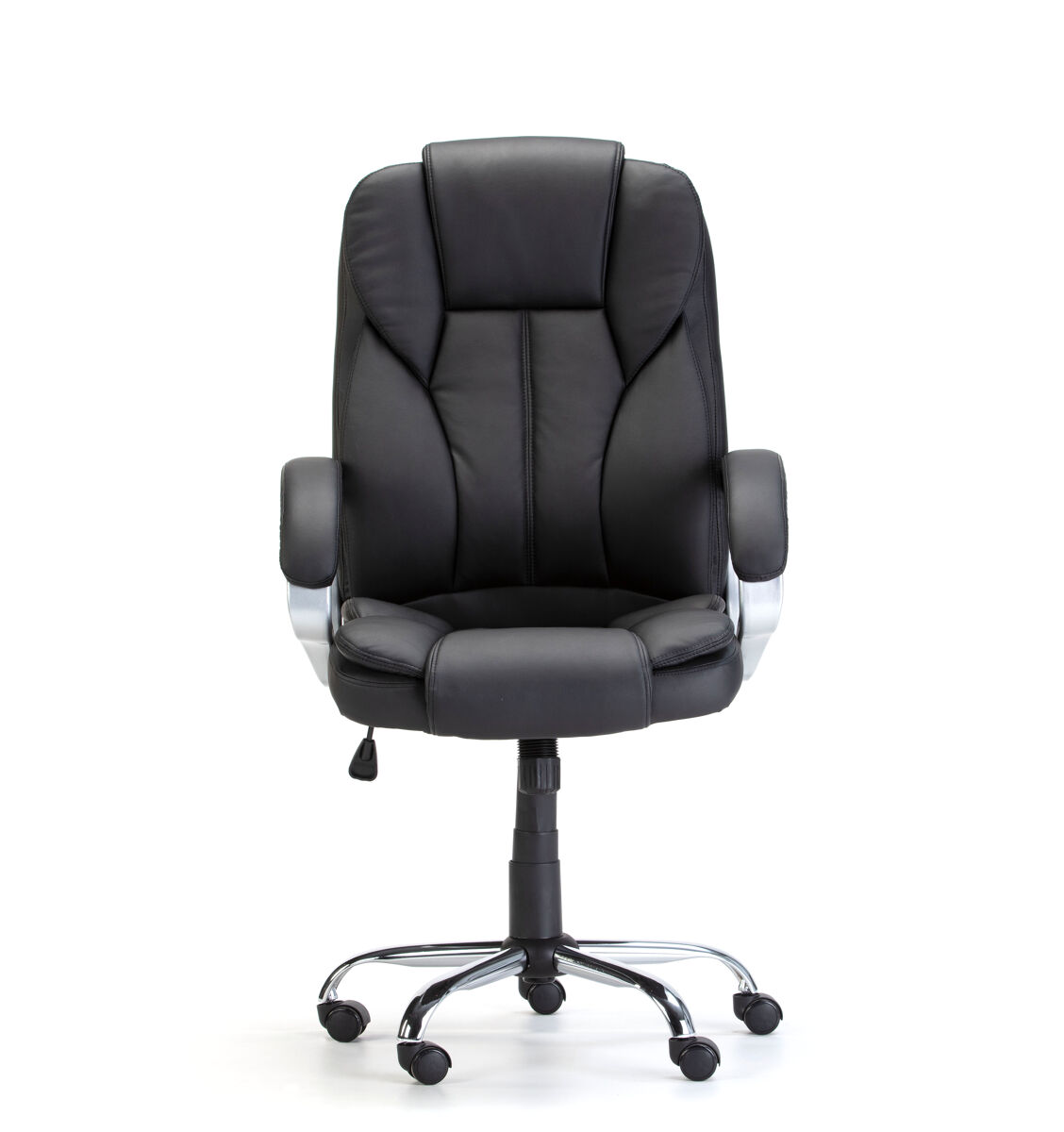 Silla de escritorio de piel sintética kates negro