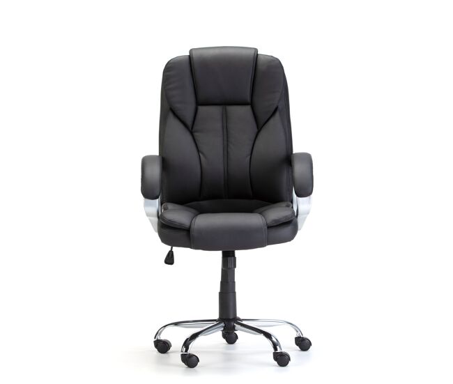 Silla de escritorio de piel sintética kates negro