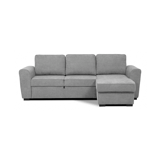 Chaise longue com cama ASTON reversível 3 lugares cinza