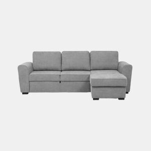Chaise longue com cama ASTON reversível 3 lugares cinza
