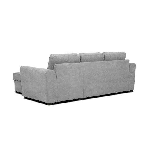 Chaise longue com cama ASTON reversível 3 lugares cinza