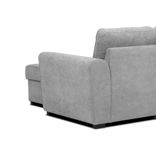 Chaise longue com cama ASTON reversível 3 lugares cinza