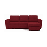 Chaise longue com cama ASTON reversível 3 lugares vermelho