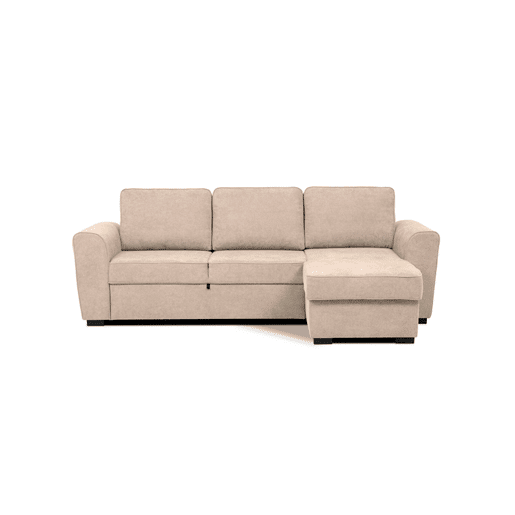 Chaise longue com cama ASTON reversível 3 lugares camelo