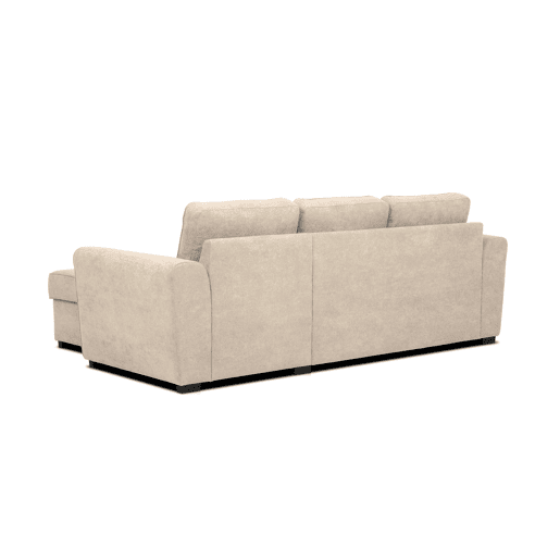 Chaise longue com cama ASTON reversível 3 lugares camelo