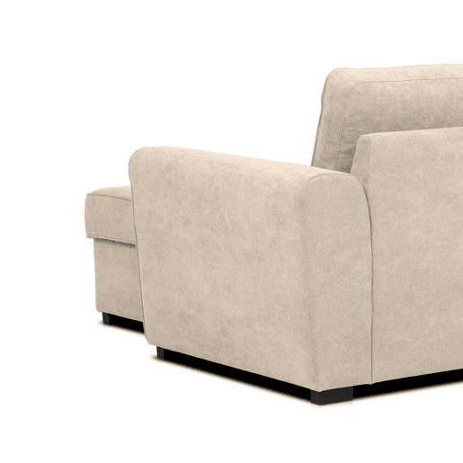 Chaise longue com cama ASTON reversível 3 lugares camelo